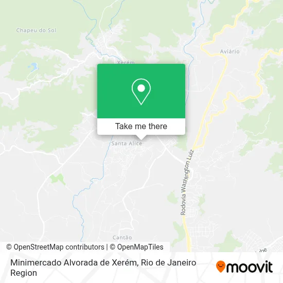 Minimercado Alvorada de Xerém map