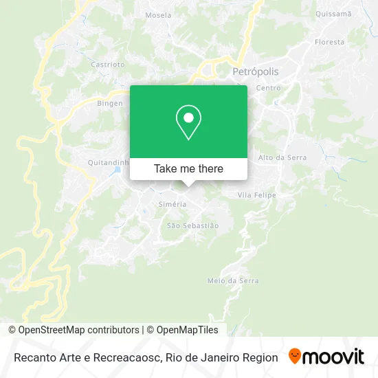 Recanto Arte e Recreacaosc map