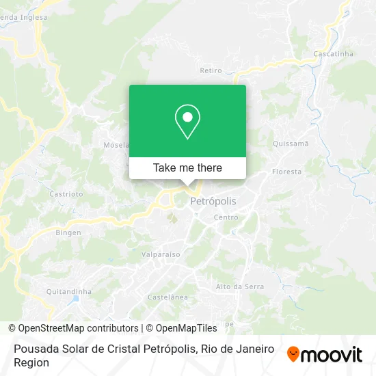 Pousada Solar de Cristal Petrópolis map