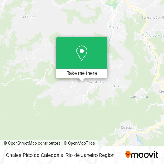 Chales Pico do Caledonia map