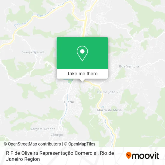 R F de Oliveira Representação Comercial map