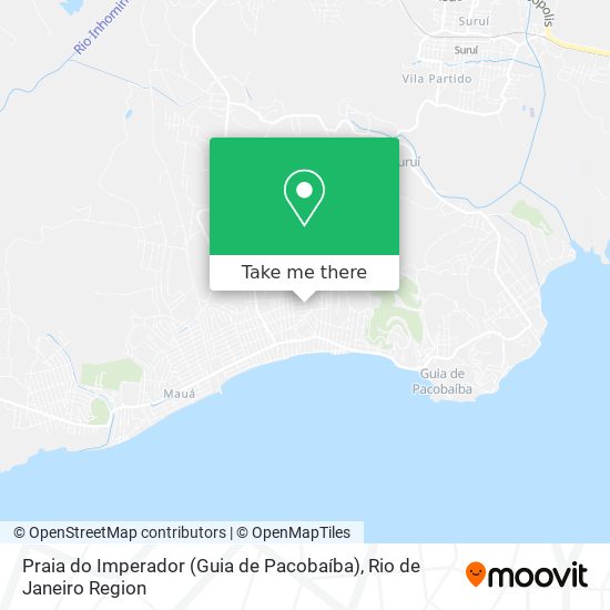 Praia do Imperador (Guia de Pacobaíba) map