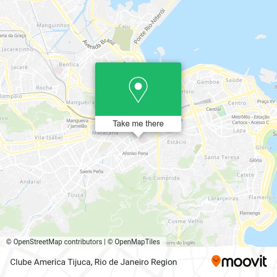 Clube America Tijuca map