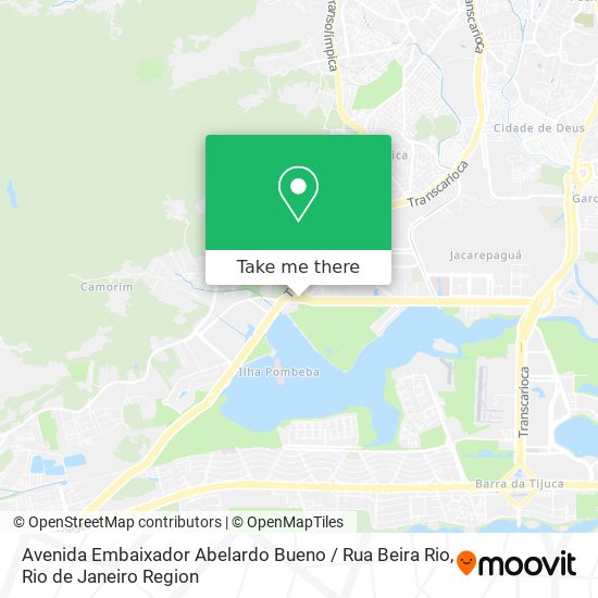 Mapa Avenida Embaixador Abelardo Bueno / Rua Beira Rio