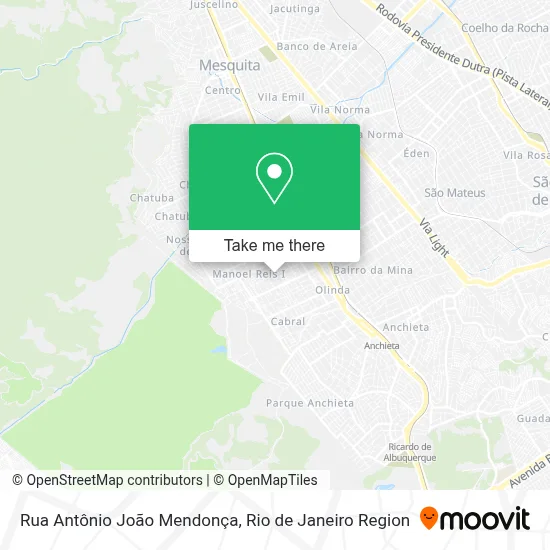 Rua Antônio João Mendonça map