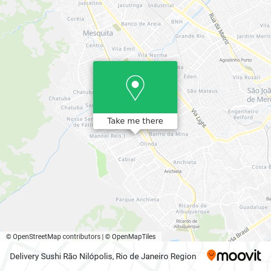Delivery Sushi Rão Nilópolis map