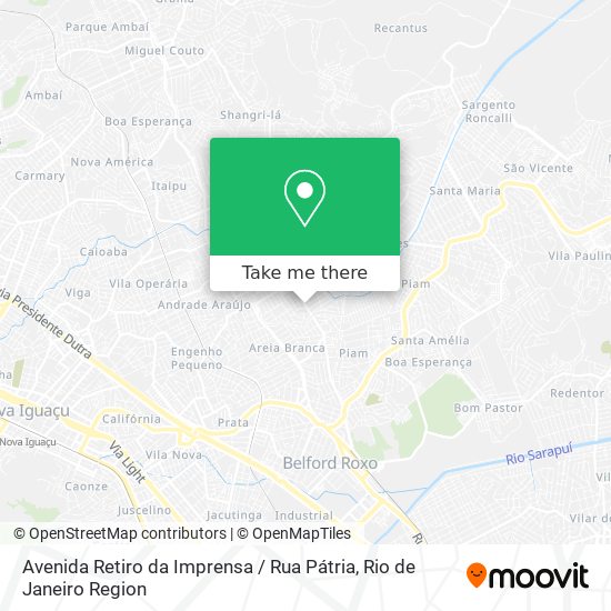 Avenida Retiro da Imprensa / Rua Pátria map