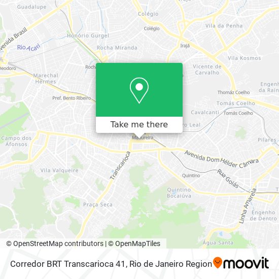 Corredor BRT Transcarioca 41 map