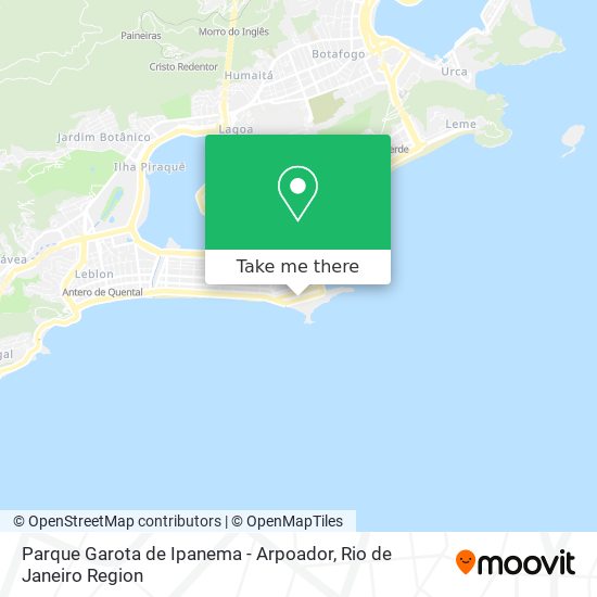 Mapa Parque Garota de Ipanema - Arpoador