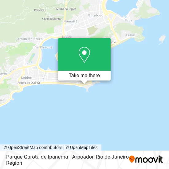 Parque Garota de Ipanema - Arpoador map