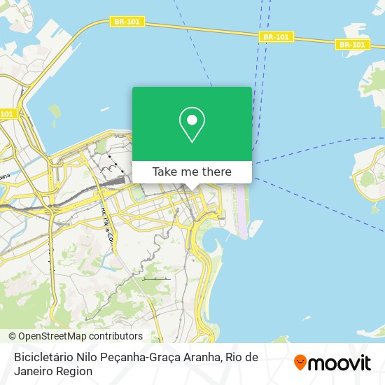 Mapa Bicicletário Nilo Peçanha-Graça Aranha