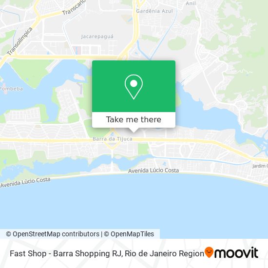 Mapa Fast Shop - Barra Shopping RJ