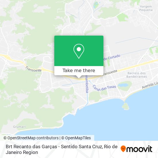 Brt Recanto das Garças - Sentido Santa Cruz map