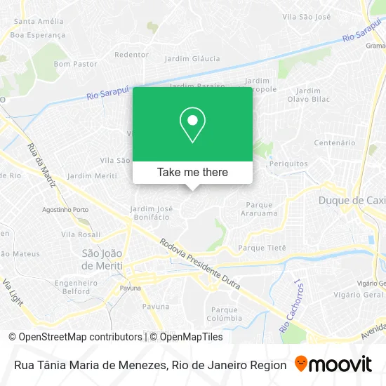 Rua Tânia Maria de Menezes map