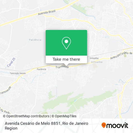 Avenida Cesário de Melo 8851 map