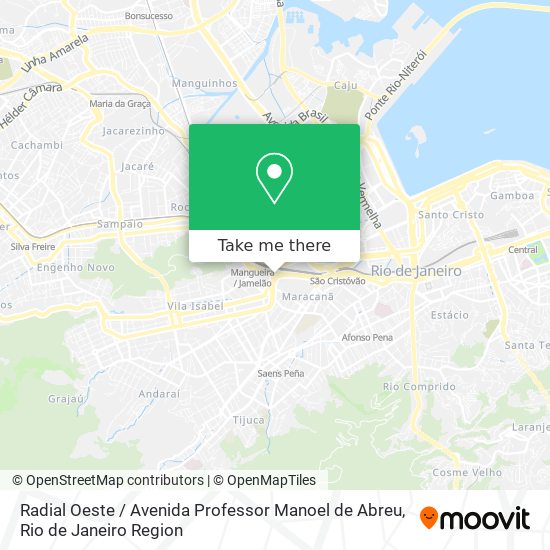 Mapa Radial Oeste / Avenida Professor Manoel de Abreu