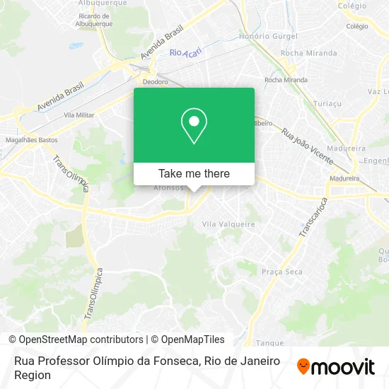 Rua Professor Olímpio da Fonseca map