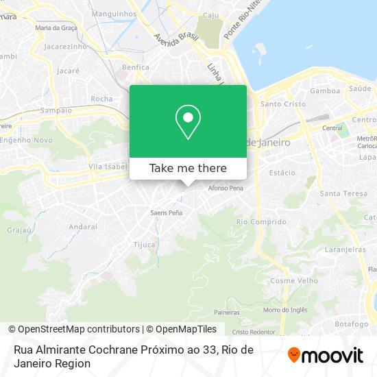 Mapa Rua Almirante Cochrane Próximo ao 33