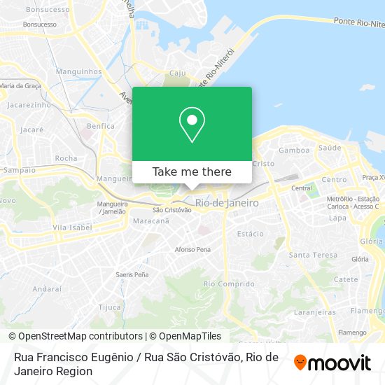Mapa Rua Francisco Eugênio / Rua São Cristóvão