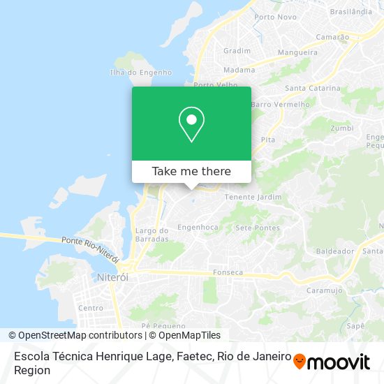 Escola Técnica Henrique Lage, Faetec map