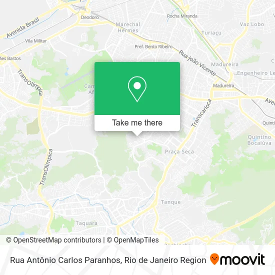 Rua Antônio Carlos Paranhos map