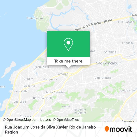 Mapa Rua Joaquim José da Silva Xavier