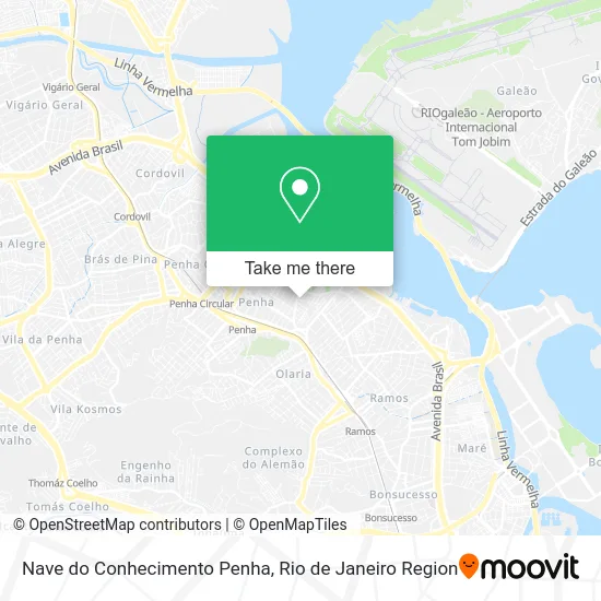 Nave do Conhecimento Penha map