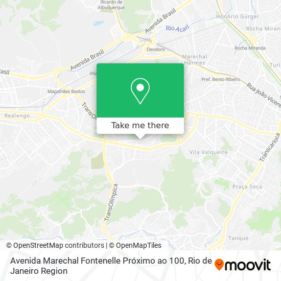 Mapa Avenida Marechal Fontenelle Próximo ao 100