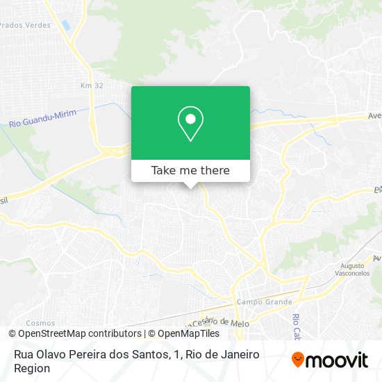 Mapa Rua Olavo Pereira dos Santos, 1