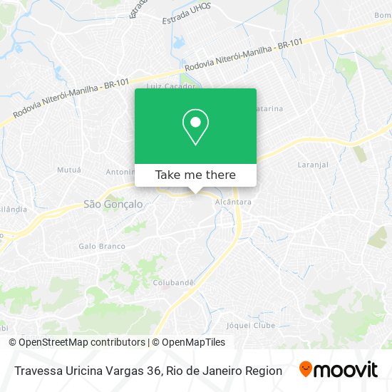 Mapa Travessa Uricina Vargas 36