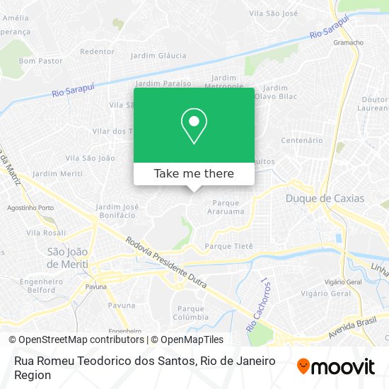 Mapa Rua Romeu Teodorico dos Santos