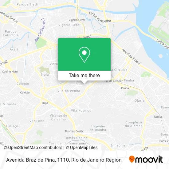 Avenida Braz de Pina, 1110 map
