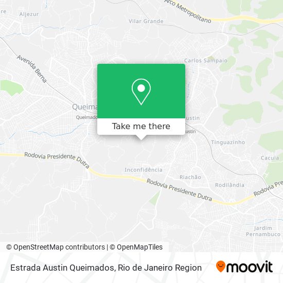 Estrada Austin Queimados map