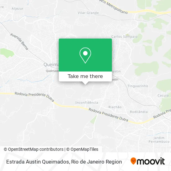 Estrada Austin Queimados map