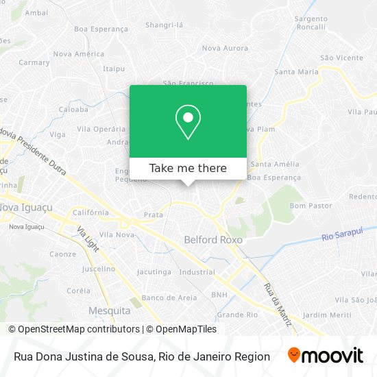 Mapa Rua Dona Justina de Sousa