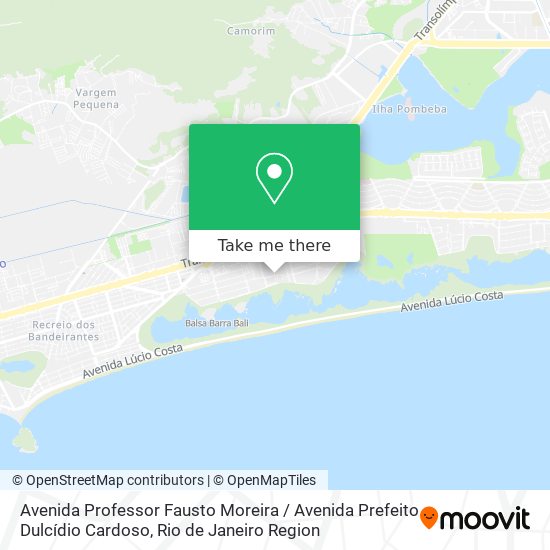 Avenida Professor Fausto Moreira / Avenida Prefeito Dulcídio Cardoso map