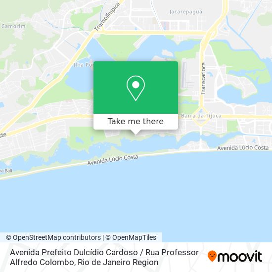Mapa Avenida Prefeito Dulcídio Cardoso / Rua Professor Alfredo Colombo