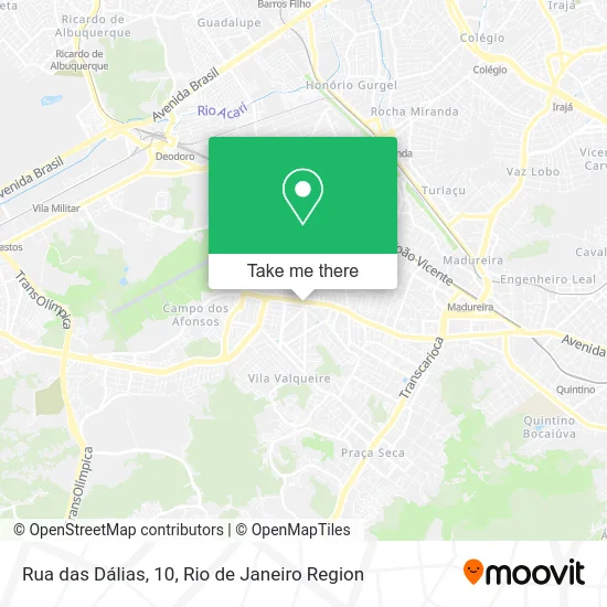 Rua das Dálias, 10 map