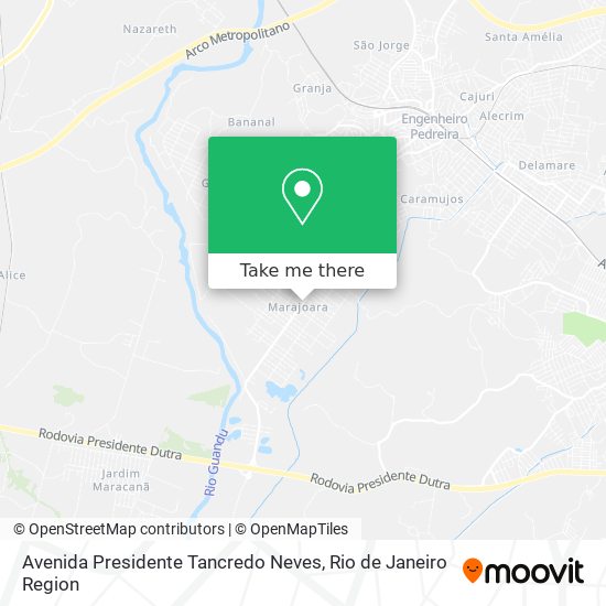 Mapa Avenida Presidente Tancredo Neves