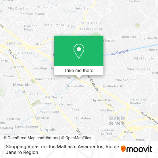 Shopping Vida-Tecidos Malhas e Aviamentos map