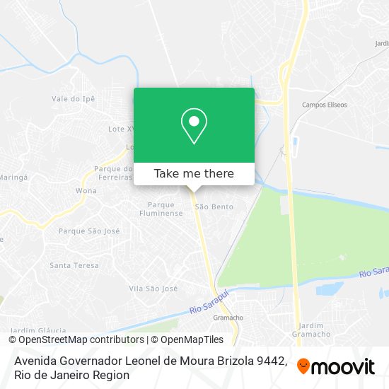 Mapa Avenida Governador Leonel de Moura Brizola 9442