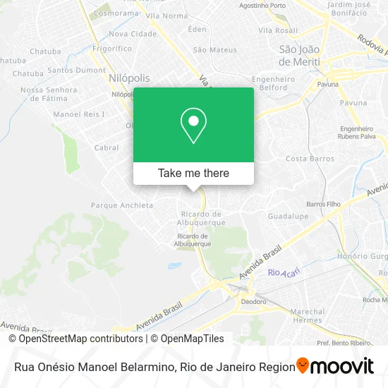 Rua Onésio Manoel Belarmino map