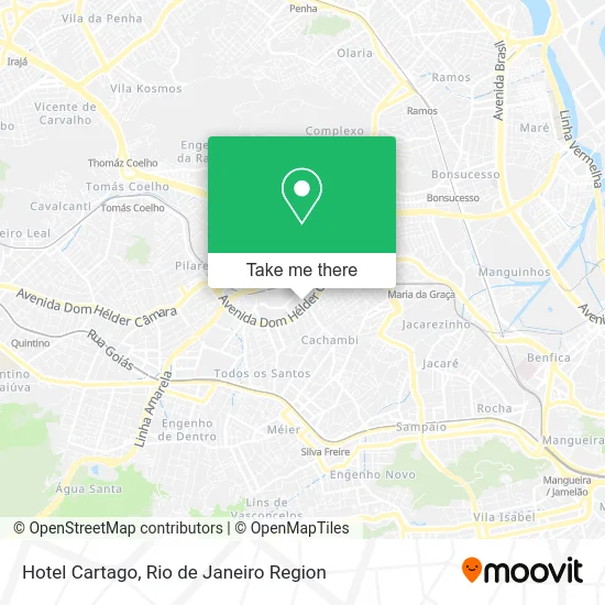 Hotel Cartago map
