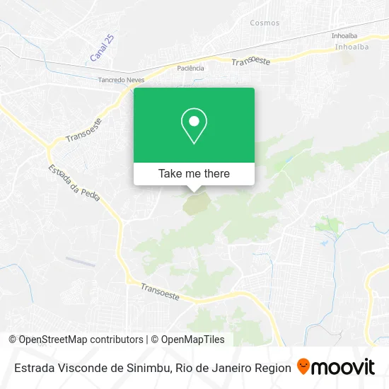 Estrada Visconde de Sinimbu map