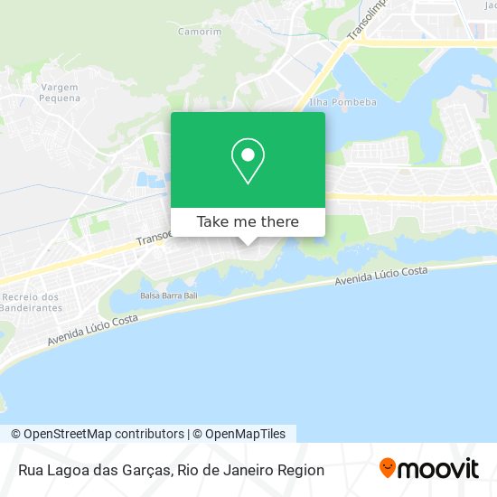 Mapa Rua Lagoa das Garças