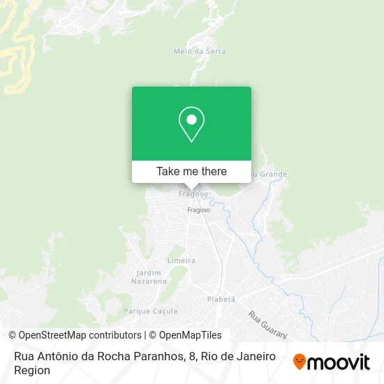Rua Antônio da Rocha Paranhos, 8 map