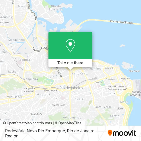 Rodoviária Novo Rio Embarque map