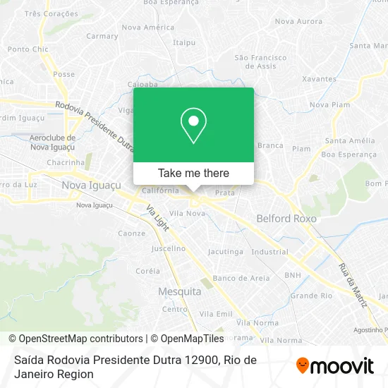 Saída Rodovia Presidente Dutra 12900 map