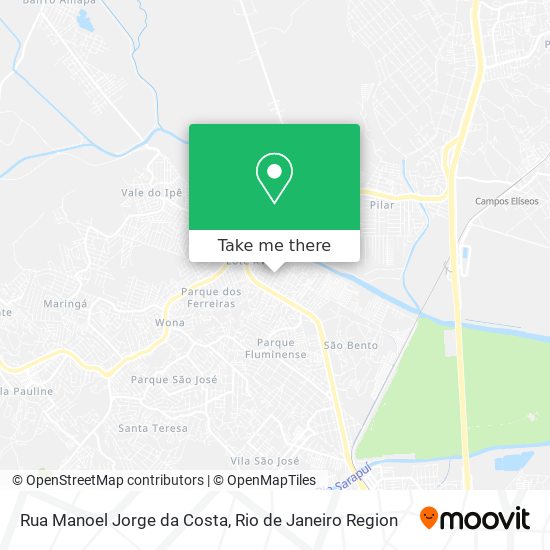 Mapa Rua Manoel Jorge da Costa