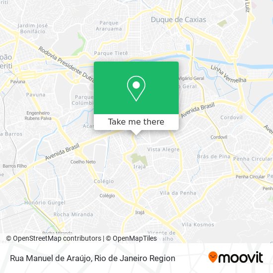 Mapa Rua Manuel de Araújo